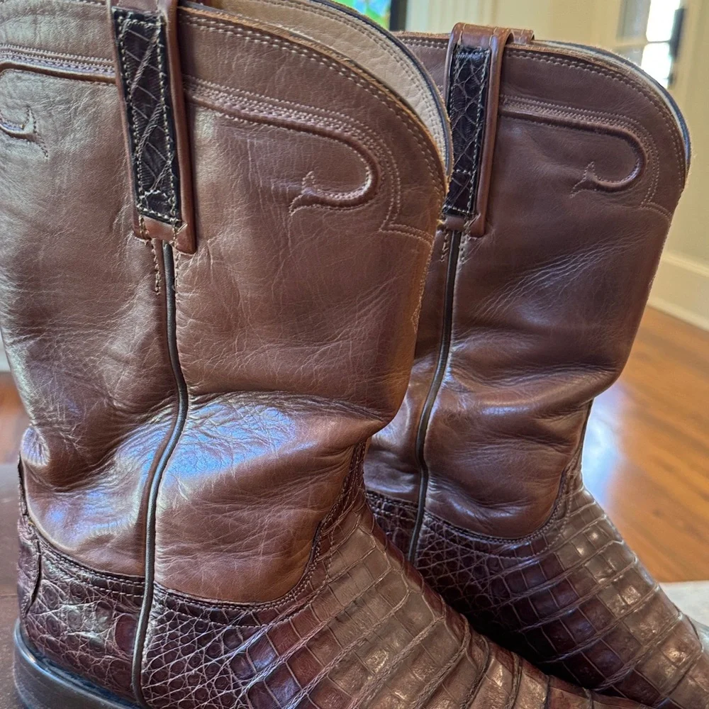 REAL - Lucchese Brown Alligator boats - Picture 13 of 13